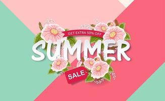 summer sale banner poster background vector