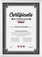 Certificate background design template vector