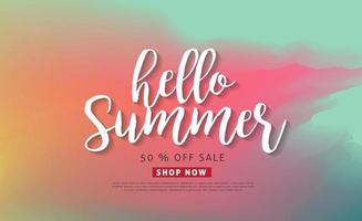 summer sale banner poster background vector