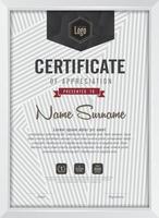 Certificate background design template vector