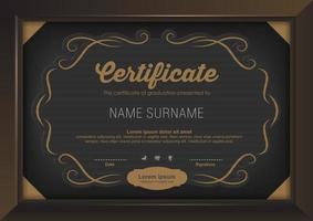 Certificate background design template vector