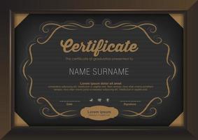 Certificate background design template vector