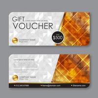 Gift voucher discount template vector