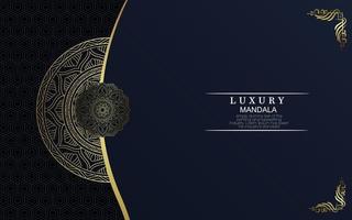 Luxury mandala pattern background with golden arabesque Free Vector