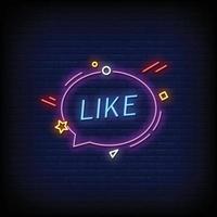 Like Neon Signs Style Text Vector