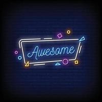 Awesome Neon Signs Style Text Vector