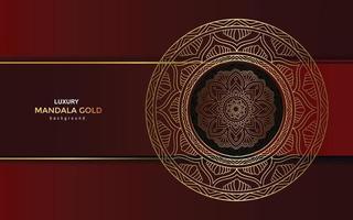 Luxury mandala pattern background with golden arabesque Free Vector