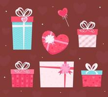 Valentines Day presents vector