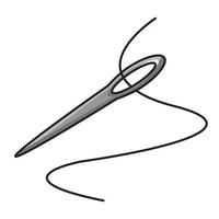 needle sharp thread illustration vector