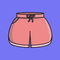 ilustración de pantalones cortos con bandas rosa de mujer vector