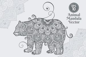 Animal Mandala Line art Style vector