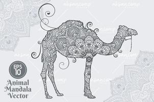 Animal mandala vector lineart style