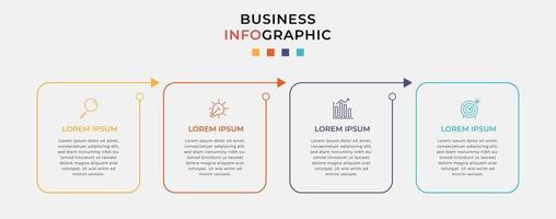 Vector Infographic design business template with icons and 4 options or steps