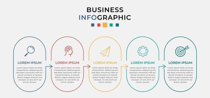 Vector Infographic design business template with icons and 5 options or steps