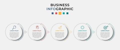 Vector Infographic design business template with icons and 5 options or steps