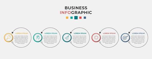 Vector Infographic design business template with icons and 5 options or steps