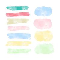 Abstract watercolor stain set vector