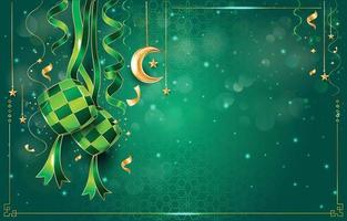Ketupat Background with A Very Luxurious Concept vector