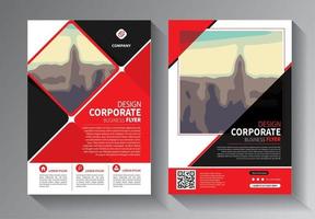 flyer business template for layout brochure promotion or annual report company vector