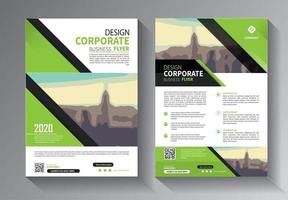 Plantilla de folleto comercial para promoción de folleto de diseño o empresa de informe anual vector