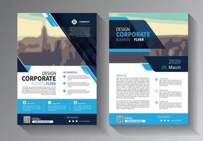 flyer business template for layout brochure promotion or annual report company vector