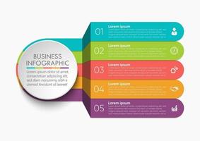 Business data visualization timeline infographic icons designed for abstract background template vector