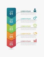 Business data visualization timeline infographic icons designed for abstract background template vector