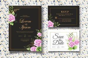 Botanical Wedding Theme Card Template vector