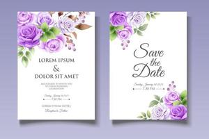 Botanical Wedding Theme Card Template vector