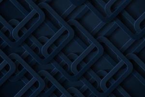 Abstract 3d background with geometric shapes dark blue papercut vector