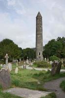 Ruins of a monastic settlement, built in the 6th century in Glendalough, Ireland photo