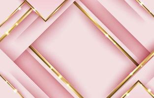 Abstract Pink Gold Geometric Background vector