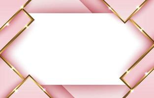 Abstract Pink Gold Geometric Background vector