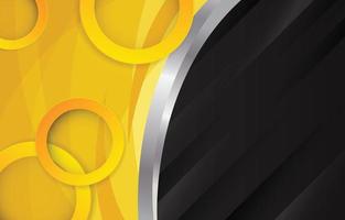 Yellow Abstract Background with Circle Elements vector