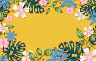 Colorful Spring Floral Background Template vector