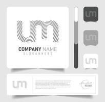 um lines logo design for business vector