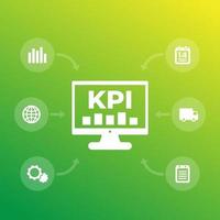 KPI vector illustration Key Performance Indicator for business analytics