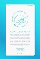 Cloud services in mobile app vector