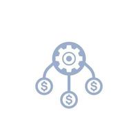 operational costs optimization icon on white vector