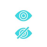 Hide and show icons with eye vector