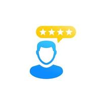 customer experience review icon vector