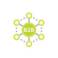 b2b commerce and sales vector icon
