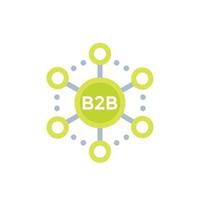 icono de vector de comercio y ventas b2b