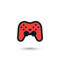 gamepad o icono de vector de controlador de juego en blanco