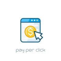 pay per click icon vector