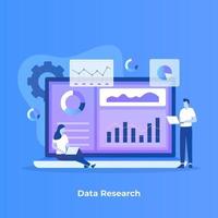 Flat illustration of  data research concept