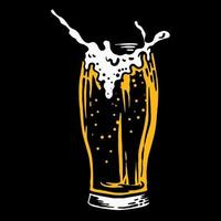 Glass beer vector illustration