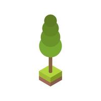 Isometric Tree On White Background vector