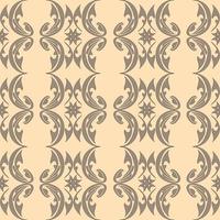 Brown seamless pattern of abstract elements on a cream background vector