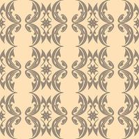 Brown seamless pattern of abstract elements on a cream background vector